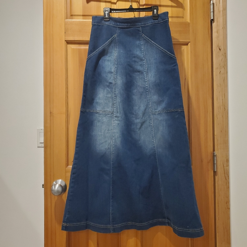 Wash Clothing Co Long Denim Skirt